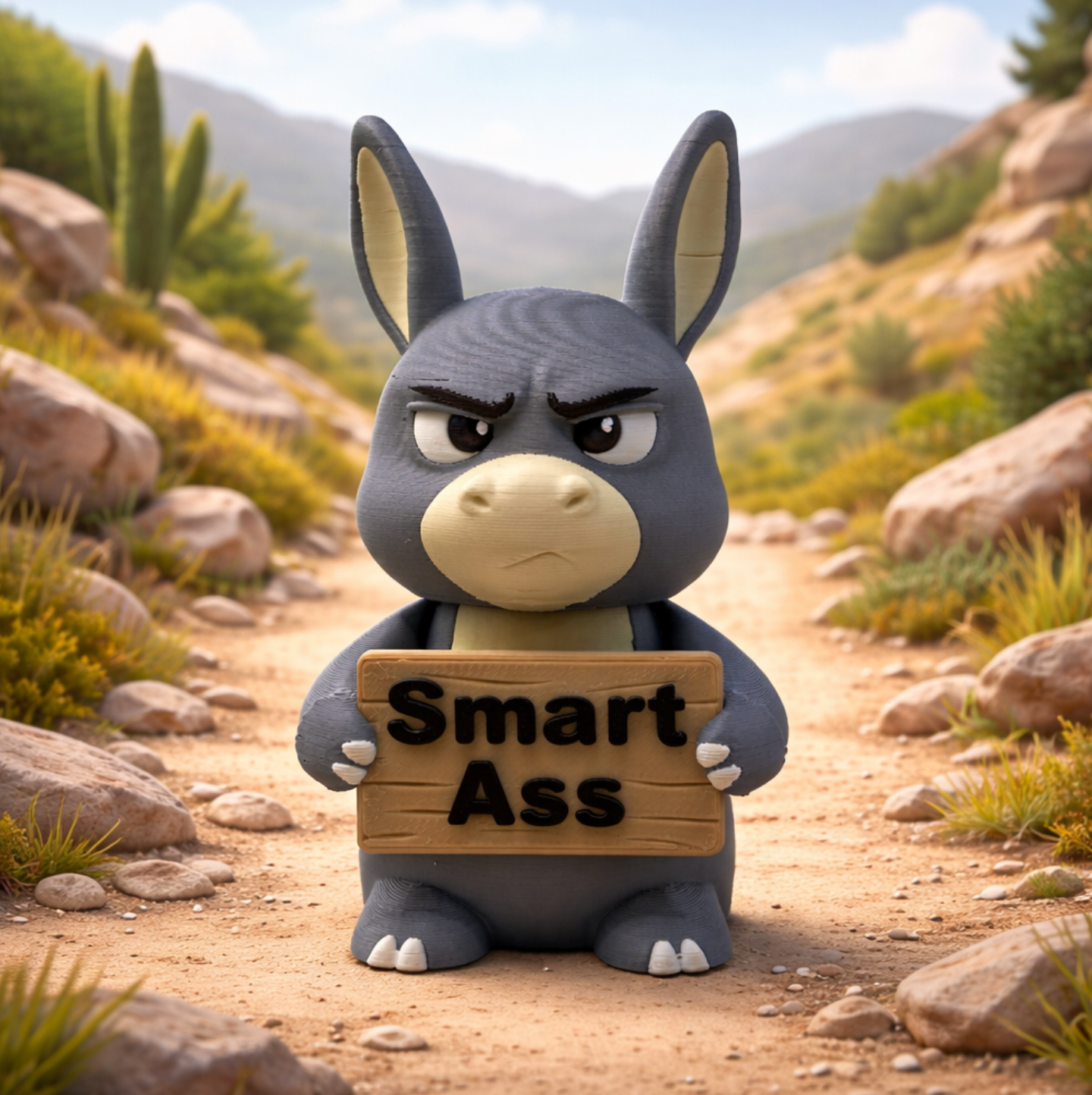 Funny Donkey Shelf Sitter – Choose Your Sign Option