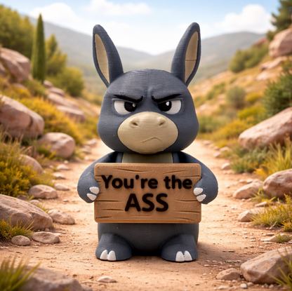 Funny Donkey Shelf Sitter – Choose Your Sign Option