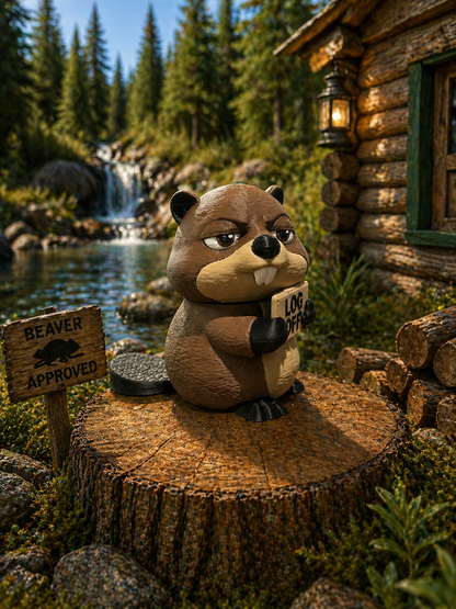 Funny Beaver Shelf Sitter | Choose Your Sign Option
