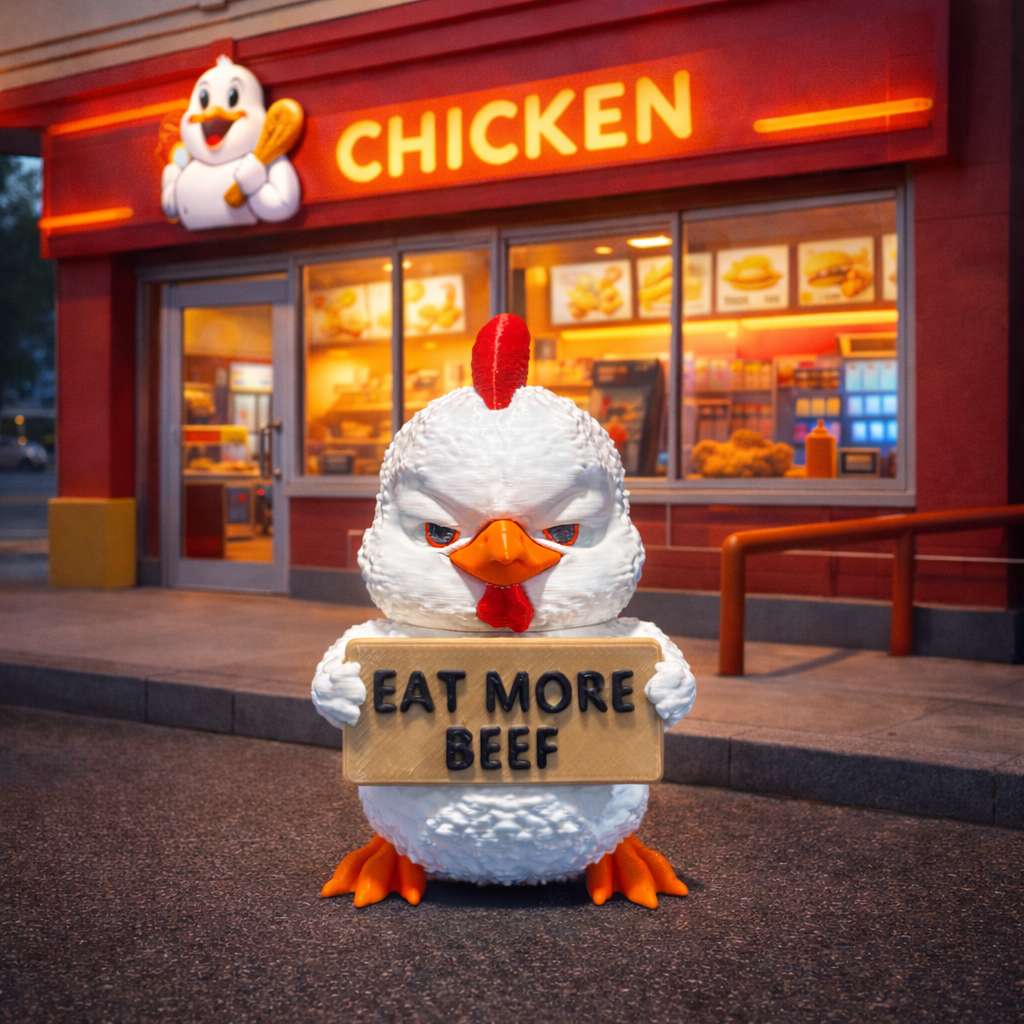 Funny Chicken Shelf Sitter | Choose Your Sign Option