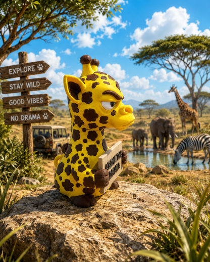 Funny Giraffe Shelf Sitter – Choose Your Sign Option