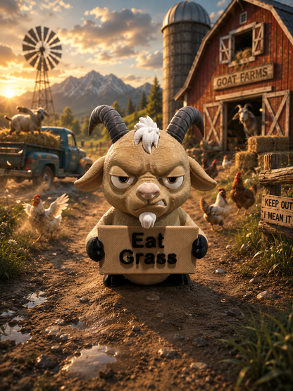 Funny Goat Shelf Sitter – Choose Your Sign Option