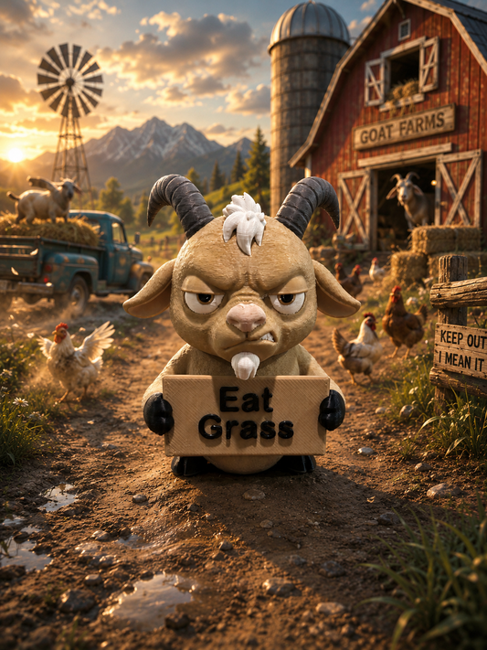 Funny Goat Shelf Sitter – Choose Your Sign Option