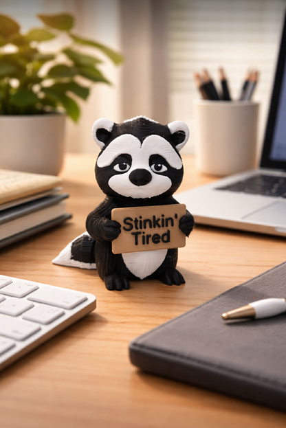 Funny Skunk Shelf Sitter | Choose Your Sign Option
