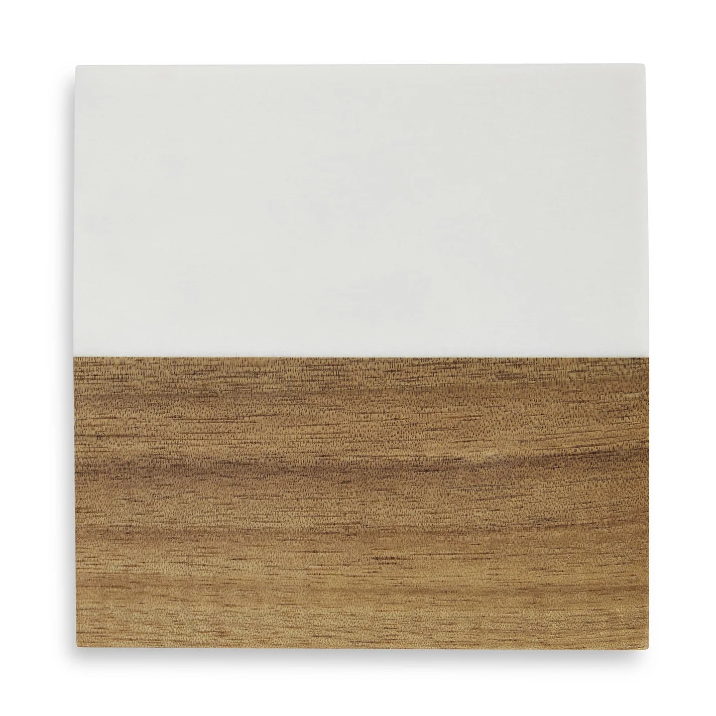 Personalized Marble & Acacia Wood Coasters